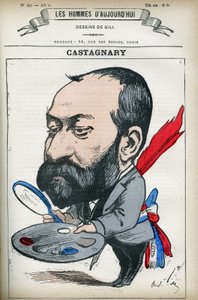 Porträt von Jules Castagnary (1830-1888), französischer Politiker, Anwalt, Journalist, Amateur und Kunstkritiker. Karikatur von Gill, Paris von Andre Gill