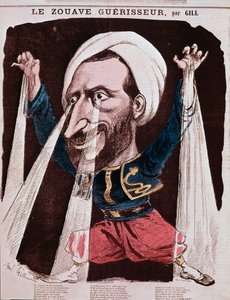 Porträt des Heilers Jacob genannt der Zouave Jacob (Gravur) von Andre Gill