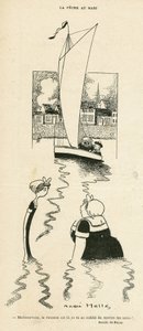 Illustration von Andre Helle in Le Rire, 03/09/10 - La peche au Mari - Freizeit, Liebe, Maritime Marine Küste, Obeite, Yachting
