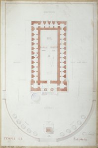Plan des Tempels von Salomon in Jerusalem, Mitte des 19. Jahrhunderts von Andre Lenoir