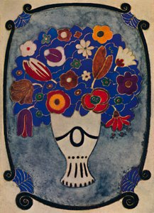 Buchbindung in Pergament, geprägt und gefärbt, 1914