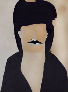 Abstrakter Mann mit Schnurrbart