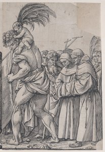 Sektion H: Heiliger Christophorus trägt das Christuskind, aus Der Triumph Christi