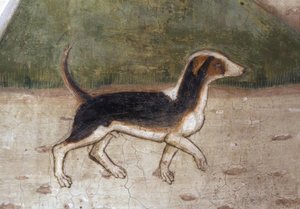 Atri, Dom, Hund / Fresko von A. Delitio