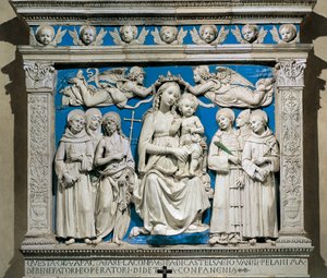 Madonna mit Kind und Heiligen von Andrea Della Robbia