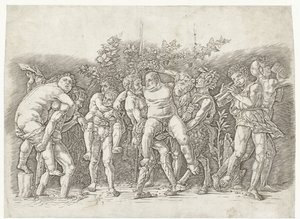 Bacchanal mit Silenus von Andrea Mantegna