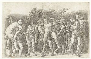 Bacchanal mit Silenus von Andrea Mantegna