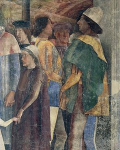 Friedrich III. von Habsburg, Christian I. von Dänemark und Federico I. Gonzaga (Detail) von Andrea Mantegna