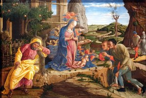 Die Anbetung der Hirten von Andrea Mantegna