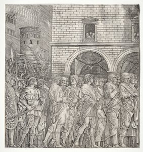 Die Triumphe Cäsars: Die Senatoren, 1400er von Andrea Mantegna