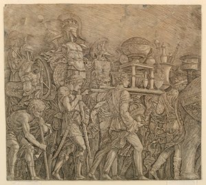 Triumph des Cäsar: Die Kürassierträger von Andrea Mantegna