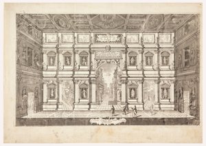 Innenansicht des Teatro Olimpico in Vicenza von Andrea Palladio