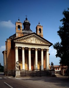 Ansicht des Tempietto (oder St. Graziano Kirche)