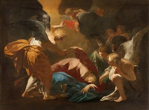 Mailand, Kirche San Francesco da Paola, Andrea Pozzo, Die Engel unterstützen Jesus im Garten Gethsemane von Andrea Pozzo