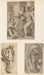 St. Peter und St. Johannes heilen den Lahmen, Jungfrau und Kind, ca. 1543-60 von Andrea Schiavone