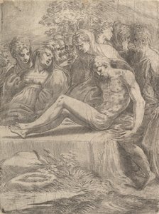 Die Beweinung Christi, ca. 1545-50 von Andrea Schiavone