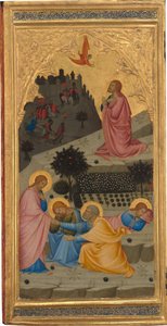 Szenen aus der Passion Christi: Die Agonie im Garten [linkes Panel] von Andrea Vanni