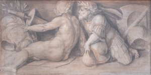 Szene mit Figuren im klassischen Stil