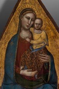 Thronende Madonna und Jesuskind von Andrea di Cione (attr.to) Orcagna
