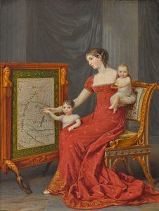Prinzessin Augusta von Bayern (1788-1851), Herzogin von Leuchtenberg, mit ihren Töchtern Joséphine und Eugénie