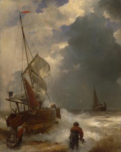 Anlandung der Fischer von Andreas Achenbach