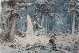 Verschneiter Wald