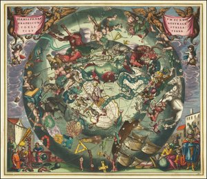 1660 Himmelskarte des südlichen Himmels