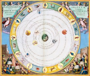 Diagramm zur Beschreibung der Bewegung der Planeten, 1660-1661 von Andreas Cellarius