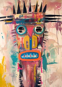 Buntes Graffiti Gesicht von Andreas Magnusson