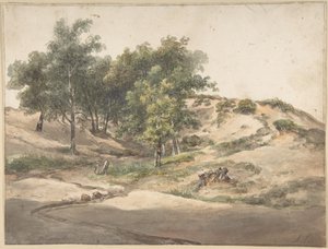 Waldlandschaft in der Nähe von Beekhuizen von Andreas Schelfhout