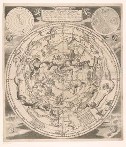 Himmelskarte mit den nördlichen Sternbildern von Andreas van Luchtenburg (possibly)