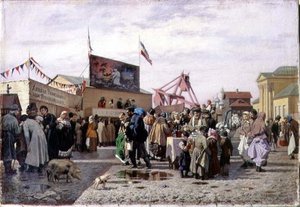 Ein Jahrmarkt in Tula in der Karwoche von Andrei Andreevich Popov