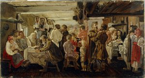 Bauernhochzeit in der Region Tambow von Andrei Petrovich Ryabushkin