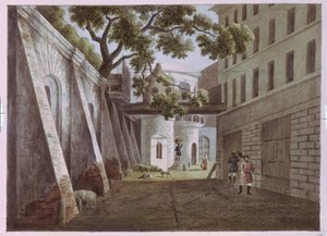 Der Hof des Hauses von Pavel Gagarin