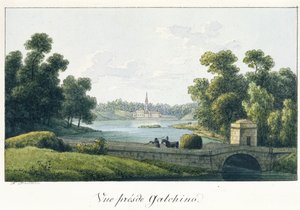 Das Prioratspalais in Gattschina, vor 1817 von Andrei Yefimovich Martynov