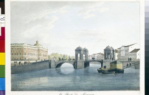 Ansicht der Simeon-Brücke in Sankt Petersburg von Andrei Yefimovich Martynov