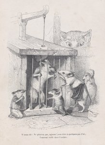Er sagt uns: Weine nicht, handle! aus Szenen aus dem privaten und öffentlichen Leben der Tiere von Andrew Best Leloir