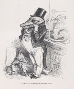 Nur sein Bauch war bemerkenswert aus Szenen aus dem privaten und öffentlichen Leben von Anima..., ca. 1837-47 von Andrew Best Leloir