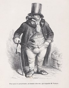 Um den Vermieter zu bezahlen, einen sehr harten Mann, dessen Name M. Vautour war, aus Szenen aus t..., ca. 1837-47 von Andrew Best Leloir