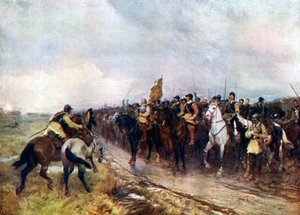 Oliver Cromwell und seine Truppen in Dunbar singen den 118. Psalm, 1926