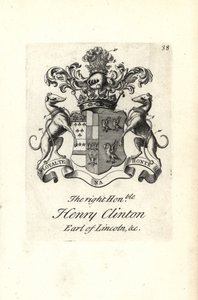 Wappen und Wappenschild des hochgeehrten Henry Clinton, 7. Earl of Lincoln von Andrew Johnston