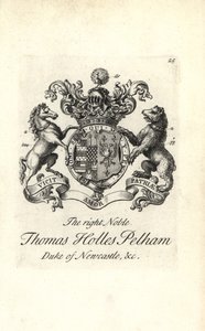 Wappen und Kamm des edlen Thomas Holles Pelham