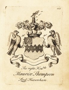 Wappen des hochverehrten Maurice Thompson, Lord Haversham, 2. Baron Haversham