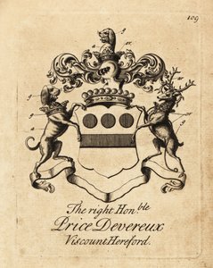 Wappen des Hochwohlgeborenen Price Devereux, 9. Viscount Hereford (1664-1740)