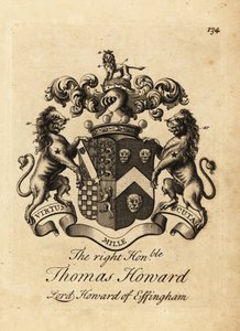 Wappen des hochverehrten Thomas Howard, 2. Earl of Effingham, Lord Howard of Effingham