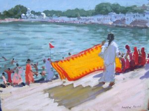 Sari trocknen, Pushkar