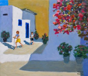 Rollerkinder, Symi, Griechische Inseln, 2018
