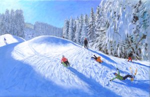 Skifahren in Morzine, Frankreich, 2023
