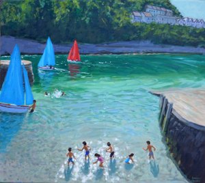 Steine hüpfen lassen, Looe, Cornwall