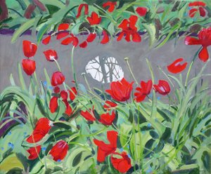 Tulpen und Reflexion